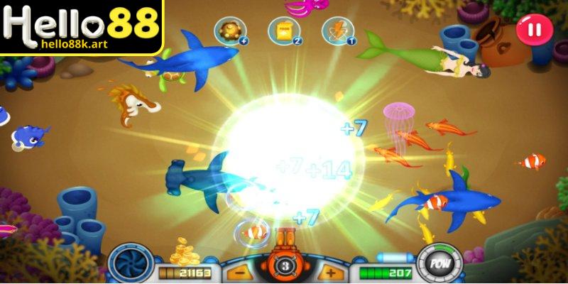 Các loài cá, vũ khí và vật phẩm hỗ trợ trong game rất đa dạng chức năng