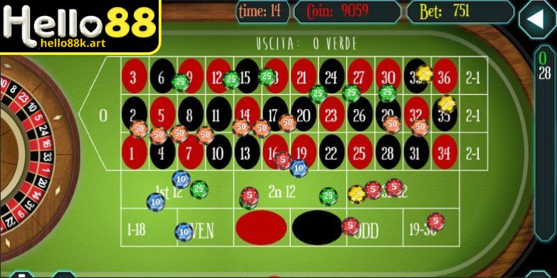 Roulette online đa dạng kiểu cược thú vị