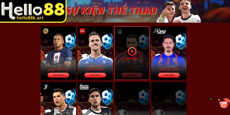 Thể thao HELLO8 cập nhật bảng kèo liên tục, chuẩn xác